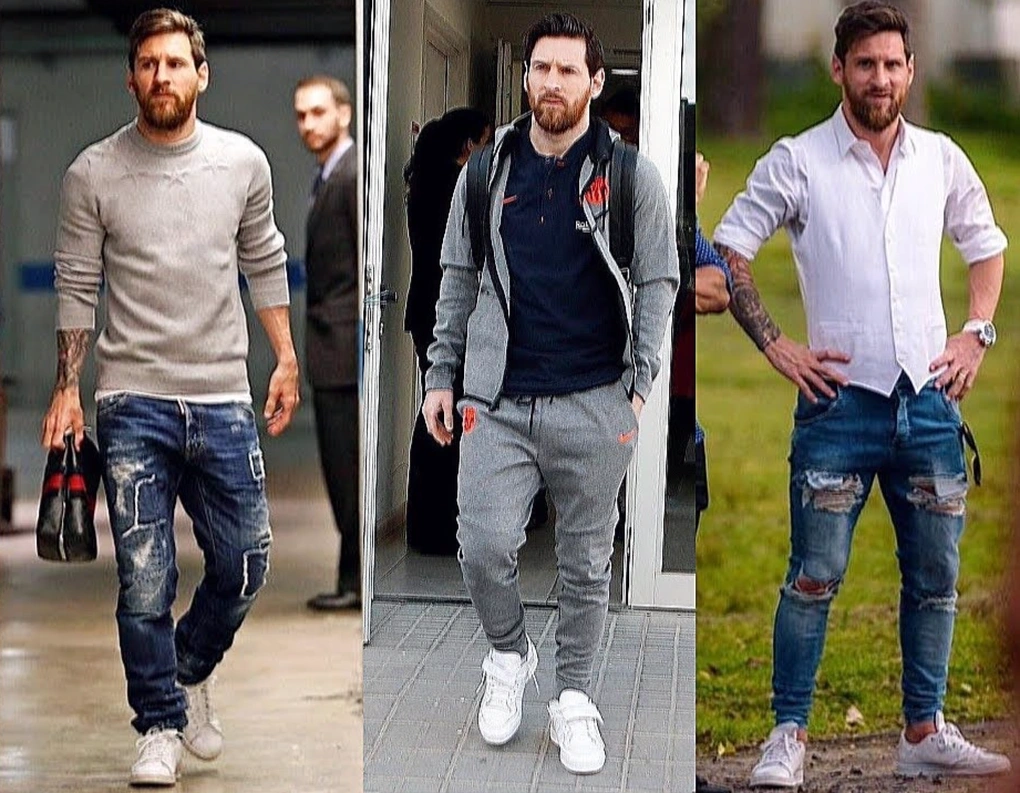 Phong cách mặc áo phông của Messi